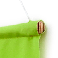 Banner Holzstabmit Kordel