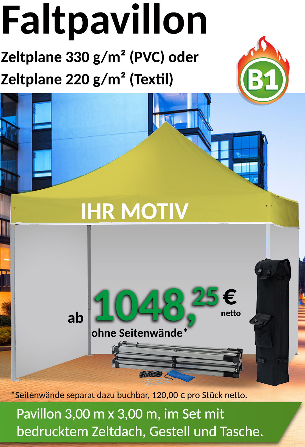 BannerSkandal Faltpavillon / bedrucktes Zelt