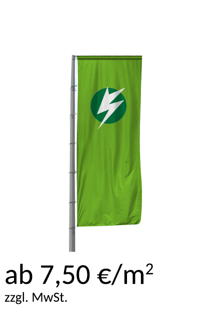 Hissfahnen mit Ausleger offen geschlossen 6,90 €/m²