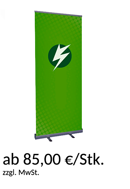 Rollup einseitig Frontlit ab 85,00 €/Stk.